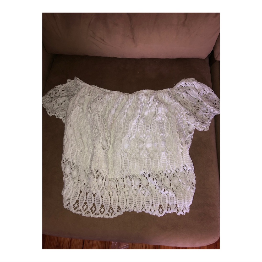 cute lacey white top